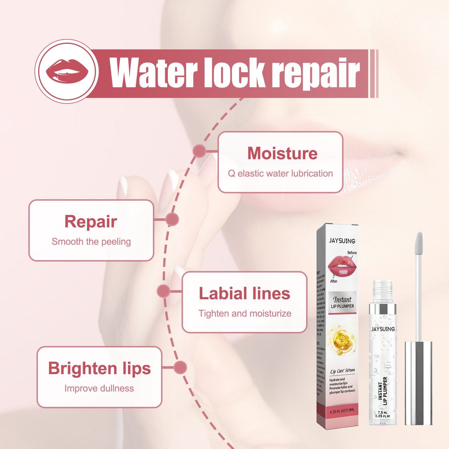 Gloss hydratant anti-gercures -Lèvres douces et brillantes